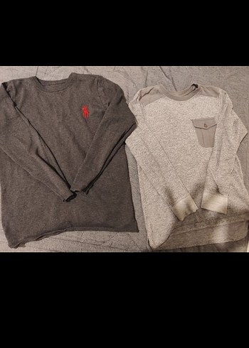 Düğmeli Gri Erkek Sweatshirt - Görsel 3