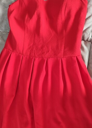 Diğer Kırmızı straplez elbise