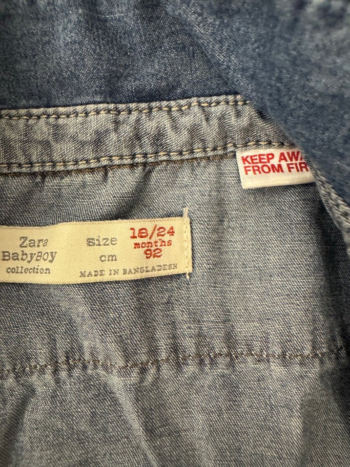 Erkek çocuk Mavi Düğmeli Denim Ceket - Görsel 2