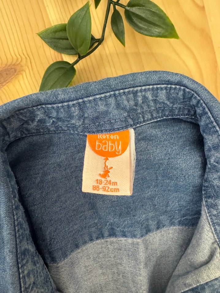 Erkek Çocuk Uzun Kollu Denim Gömlek - Görsel 2