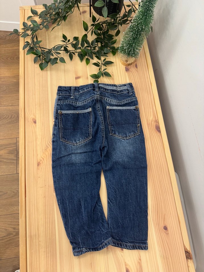 Erkek Çocuk Koyu Mavi Bol Kesim Denim Pantolon - Görsel 3