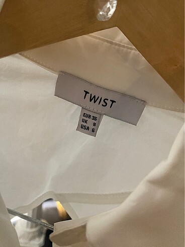 s Beden Twist sıfır sırt detaylı çok şık gömlek
