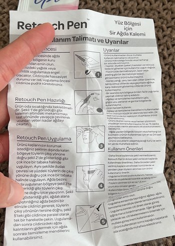 Yüz Bölgesi Sir Ağda Kalemi remove Pen