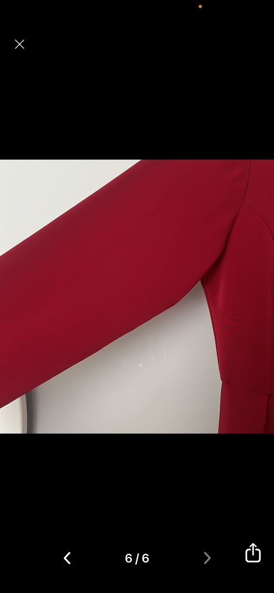 Bordo Uzun Kadın Elbise dökümlü - Görsel 5