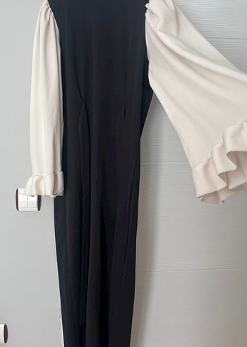 Gömlek detaylı Siyah Beyaz Elbise - Görsel 2