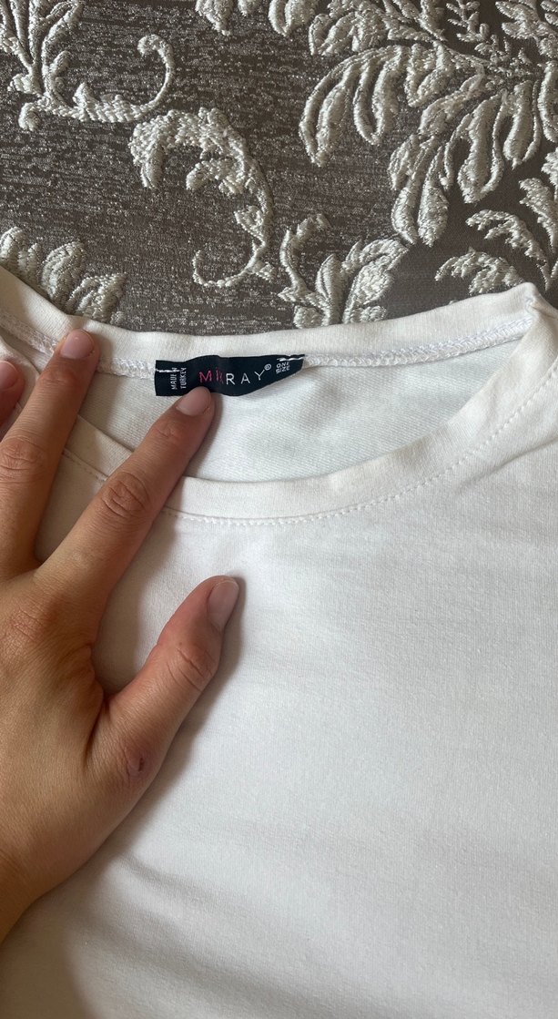 Beyaz Basic Kadın Sweatshirt - Görsel 2