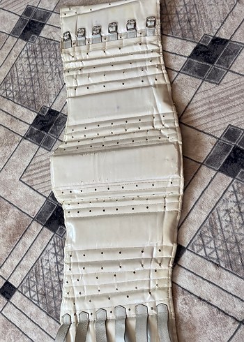 Çiçek Desenli Uzun Mor bel Korsesi - Görsel 5