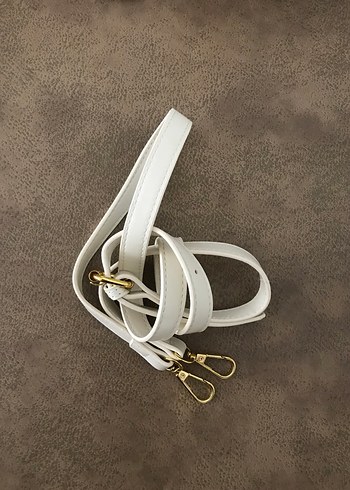 Beyaz Deri Kadın El Çantası - Görsel 5