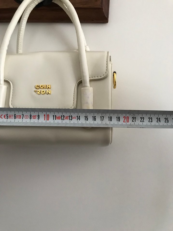 Beyaz Deri Kadın El Çantası - Görsel 2