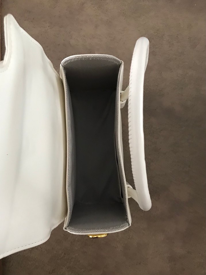 Beyaz Deri Kadın El Çantası - Görsel 4