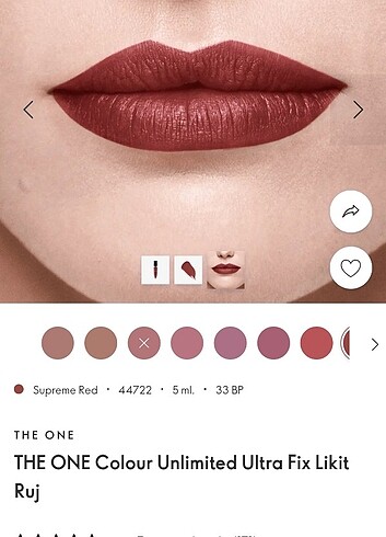  Beden bordo Renk Oriflame Ruj