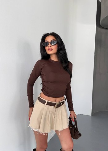 Yan büzgü crop - Görsel 2