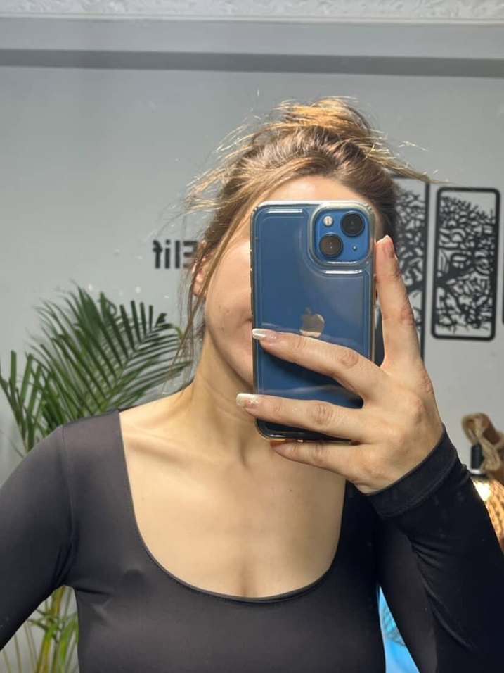 Acıkahve Dar Kesim Uzun Kollu Kadın Bluz - Görsel 2