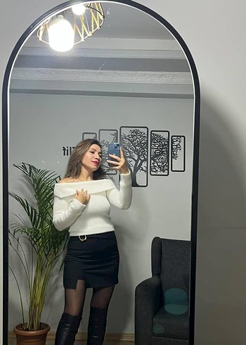 Madonna yaka kazak beyaz - Görsel 2