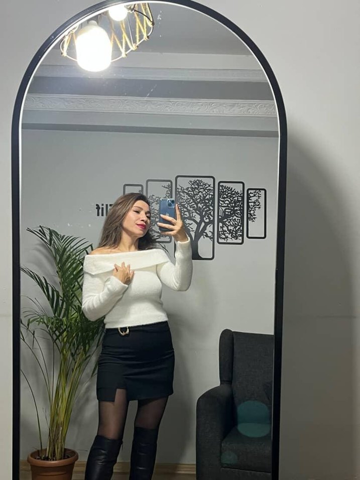 Madonna yaka kazak beyaz - Görsel 2