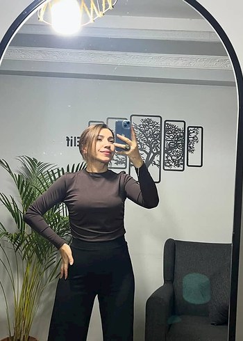 kahve yan büzgülü basıc - Görsel 2