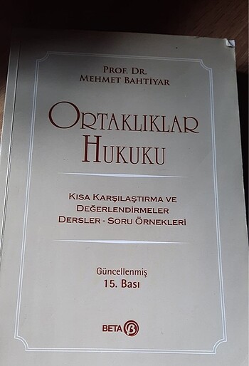 Mehmet Bahtiyar Ortaklık Şirketler Hukuku