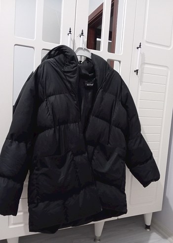 Siyah Şişme Kadın Kışlık Ceket - Görsel 3