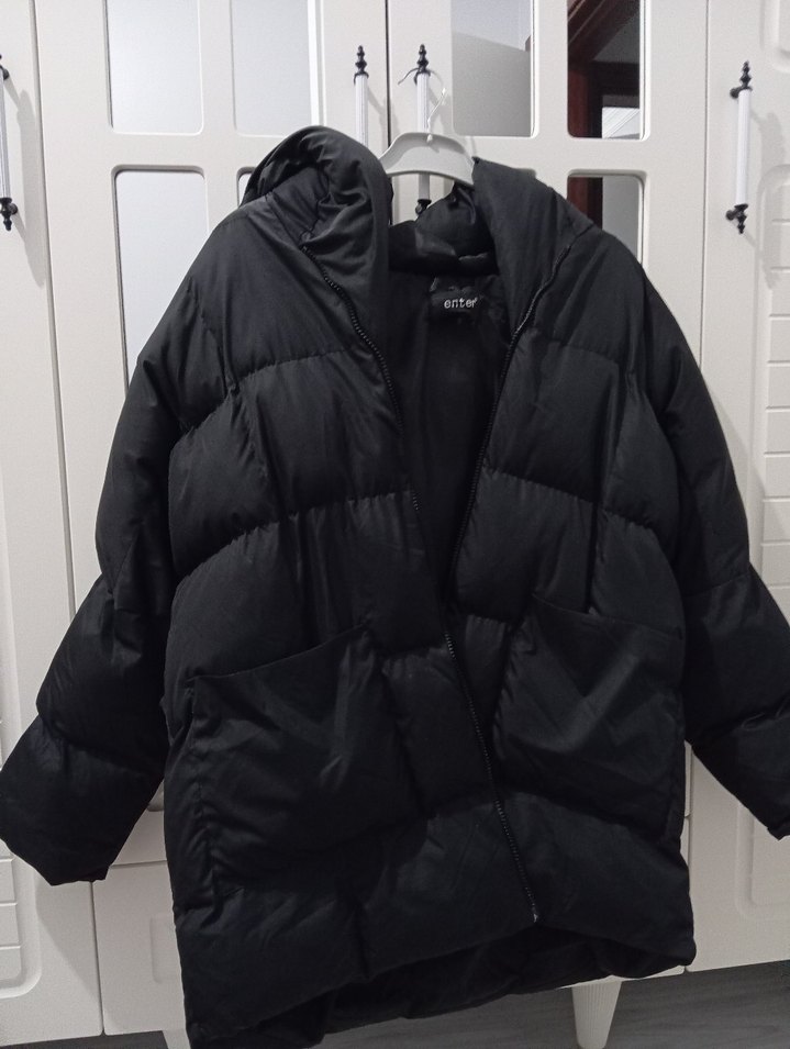 Siyah Şişme Kadın Kışlık Ceket - Görsel 4