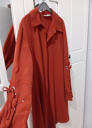 Uzun Kollu Kırmızı Kadın Gömlek - Görsel 3