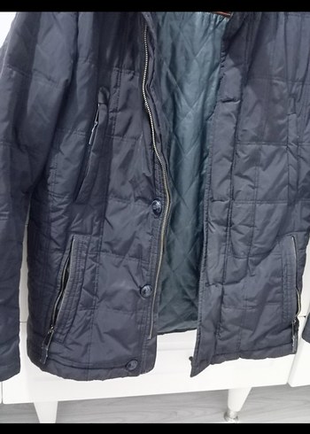 Siyah Erkek Midi Boy Fermuarlı Ceket - Görsel 5