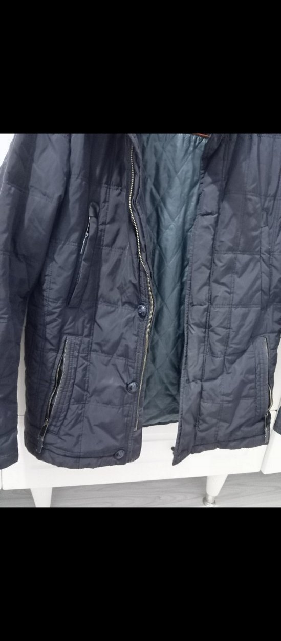 Siyah Erkek Midi Boy Fermuarlı Ceket - Görsel 5