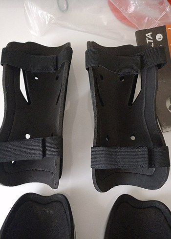 Siyah ve Gri Biker Diz Koruyucu Seti - Görsel 5