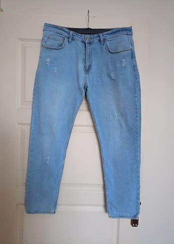 Rahat Kesim Mavi Denim erkek Pantolon - Görsel 2