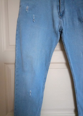 Rahat Kesim Mavi Denim erkek Pantolon - Görsel 4