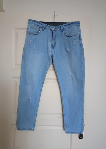 Rahat Kesim Mavi Denim erkek Pantolon - Görsel 5