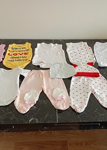 Beyaz Kolsuz Bebek Kıyafet Seti - Görsel 2