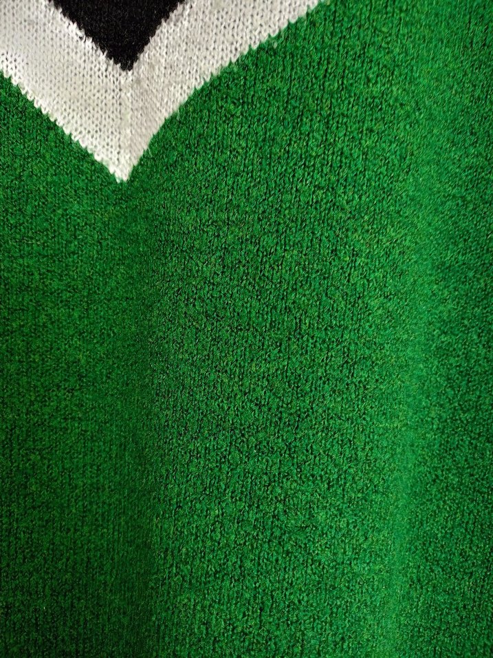 Yeşil V Desenli Örme Kadın tunik - Görsel 3