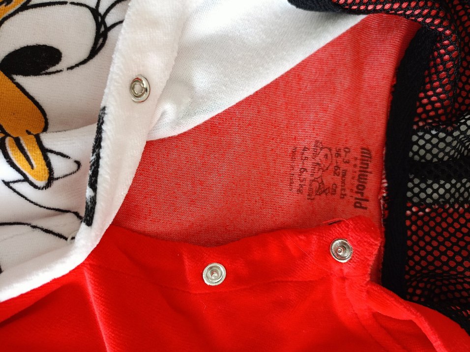 Kapüşonlu Kız Bebek Baskılı Kırmızı Tulum - Görsel 4