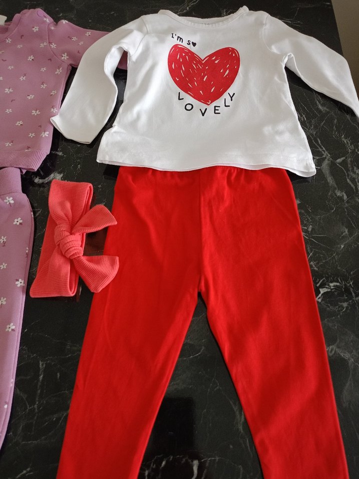 Çiçek Desenli Uzun Kollu Bebek Takımı - Görsel 5