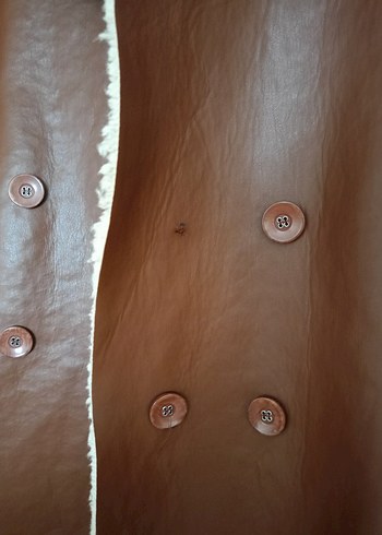 Kahverengi Kürklü Deri Kadın Ceket - Görsel 7