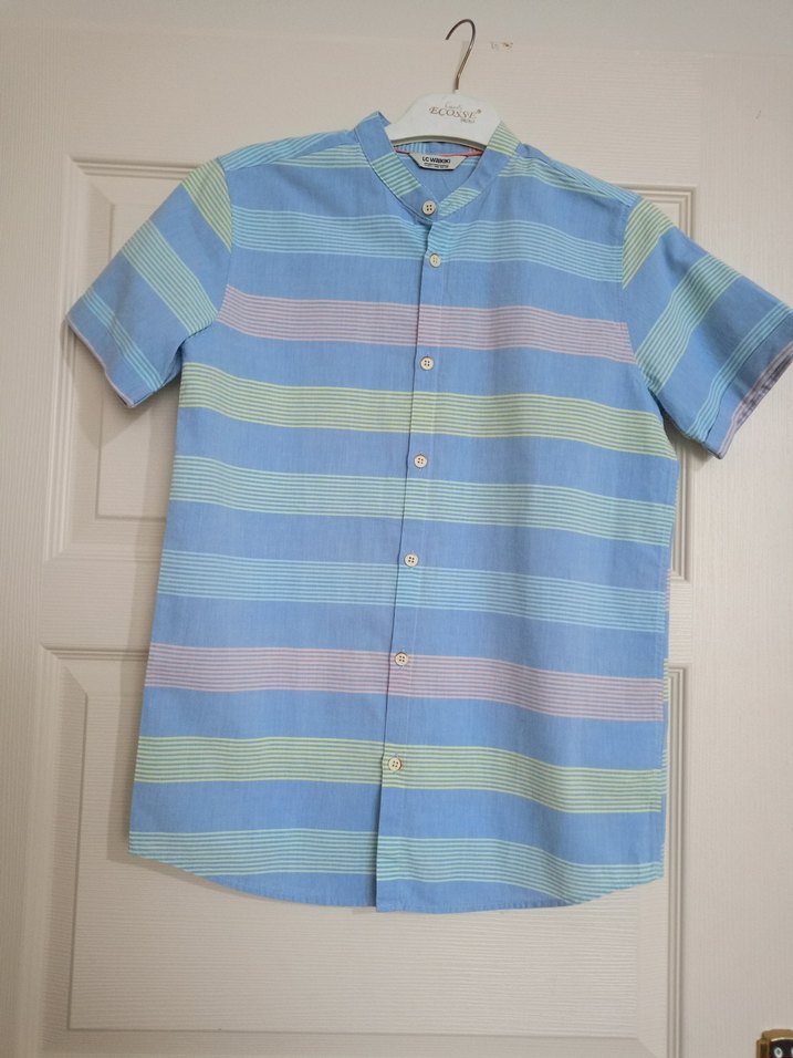 Çocuk Çok Renkli Kısa Kollu Gömlek - Görsel 3