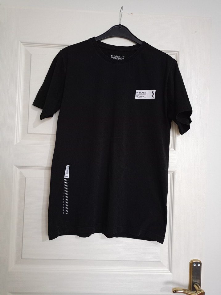 Siyah Baskılı Erkek Tişört - Görsel 5