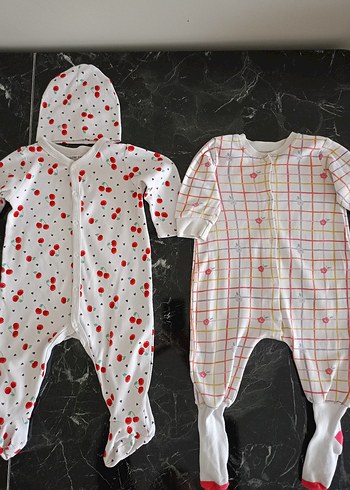 Kız Bebek Baskılı Pamuklu Tulumlar - Görsel 2