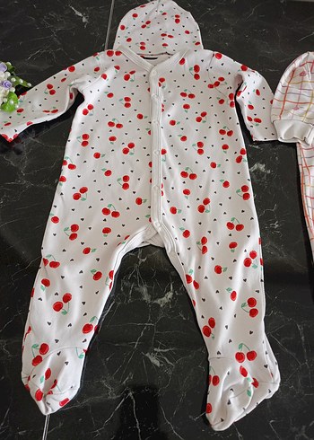 Kız Bebek Baskılı Pamuklu Tulumlar - Görsel 4