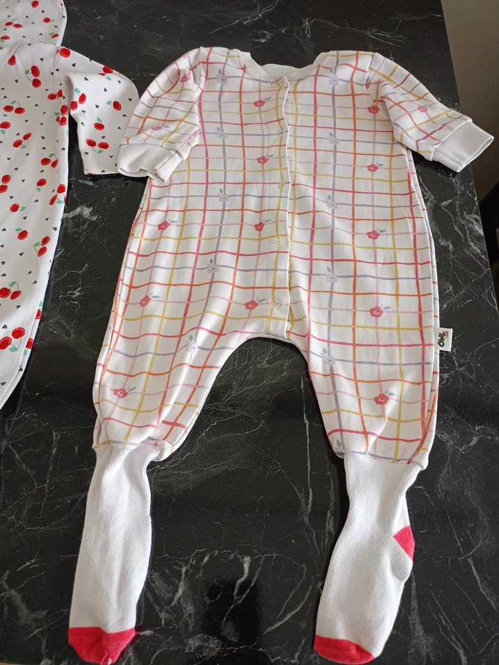 Kız Bebek Baskılı Pamuklu Tulumlar - Görsel 5
