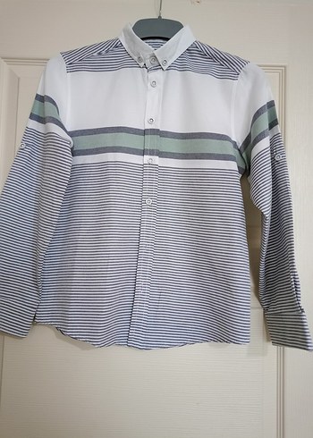 Erkek Çocuk Uzun Kollu Çizgili Gömlek - Görsel 2