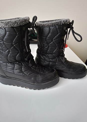 Yılan Desenli Siyah Kadın Botlar - Görsel 4