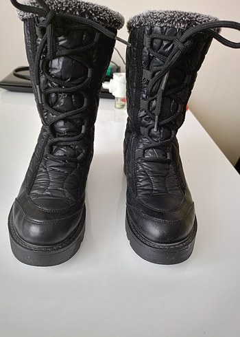 Yılan Desenli Siyah Kadın Botlar - Görsel 2