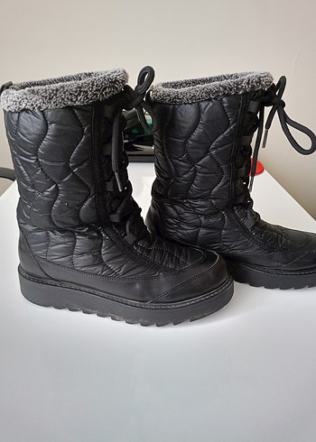 Yılan Desenli Siyah Kadın Botlar - Görsel 3