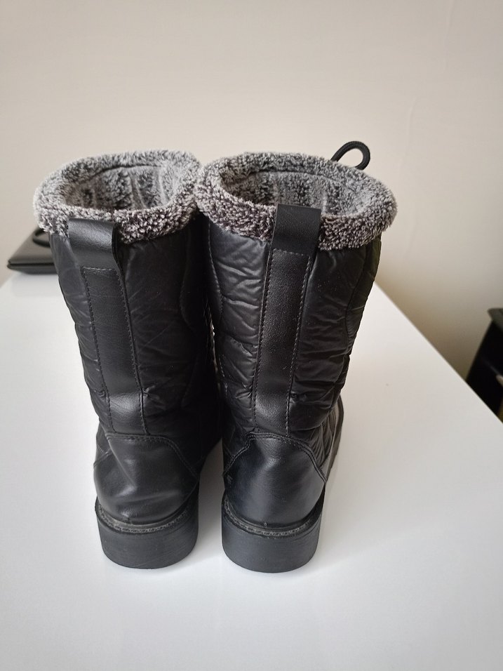 Yılan Desenli Siyah Kadın Botlar - Görsel 5