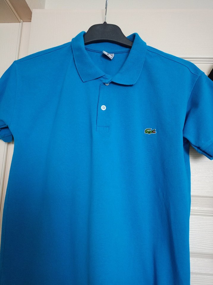 Erkek Lacoste Polo Tişört, Kısa Kollu, Mavi - Görsel 3