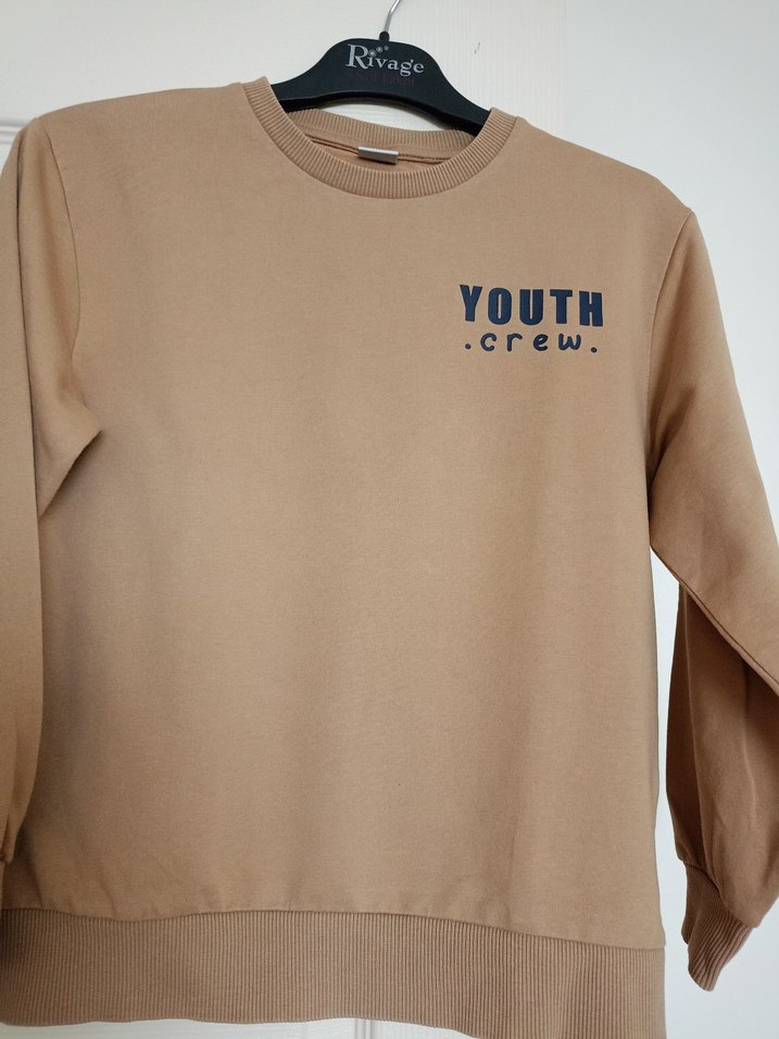 Erkek Çocuk Kahverengi Baskılı Sweatshirt - Görsel 4