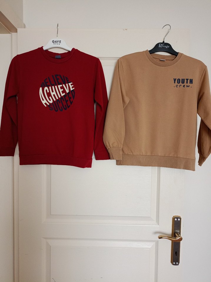 Erkek Çocuk Kahverengi Baskılı Sweatshirt - Görsel 2