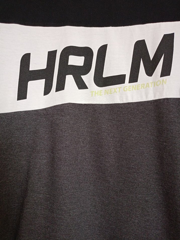 Beyaz Gri Pamuklu Erkek Sweatshirt HRLM Baskılı - Görsel 3