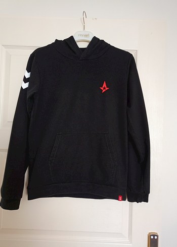 Erkek Siyah Kapüşonlu Sweatshirt - Görsel 2